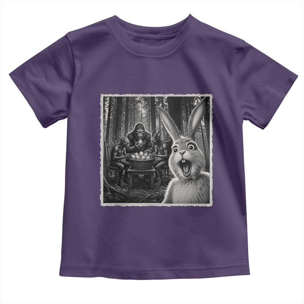Funny Easter Bunny Selfie Toddler T Shirt Bigfoot Jersey Devil Chupacabra Egg Hunt
