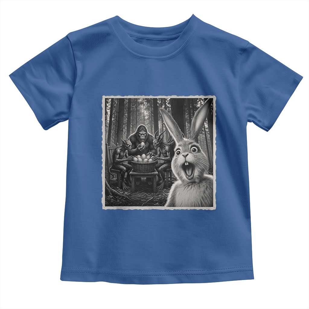 Funny Easter Bunny Selfie Toddler T Shirt Bigfoot Jersey Devil Chupacabra Egg Hunt