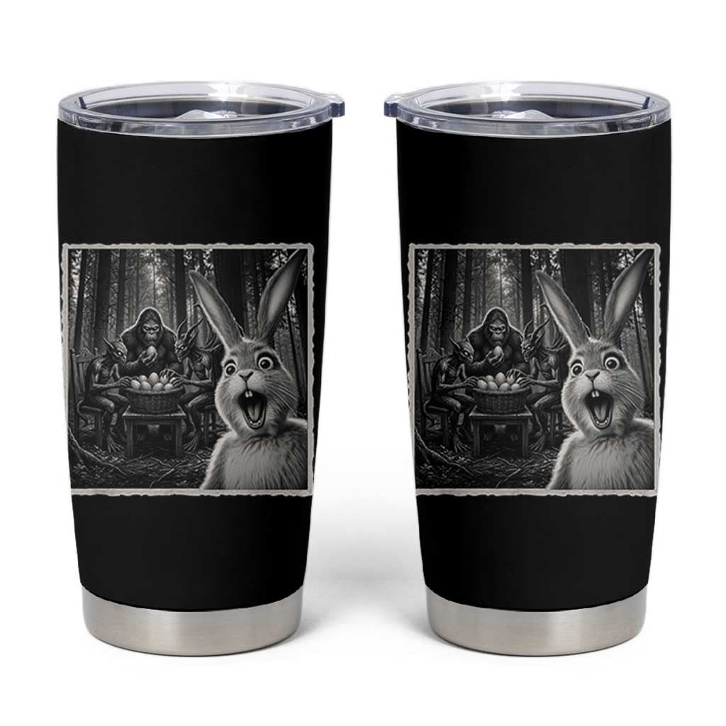 Funny Easter Bunny Selfie Tumbler Cup Bigfoot Jersey Devil Chupacabra Egg Hunt