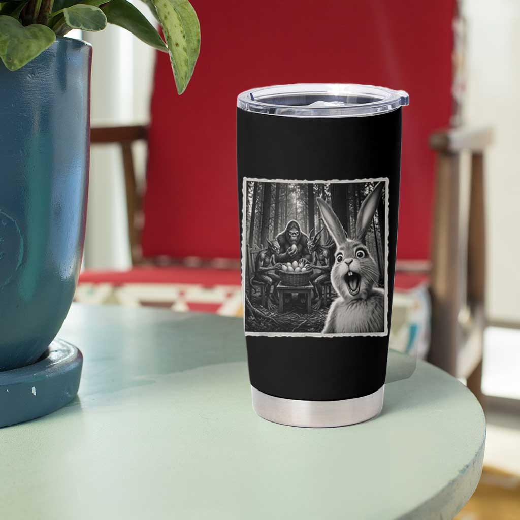 Funny Easter Bunny Selfie Tumbler Cup Bigfoot Jersey Devil Chupacabra Egg Hunt