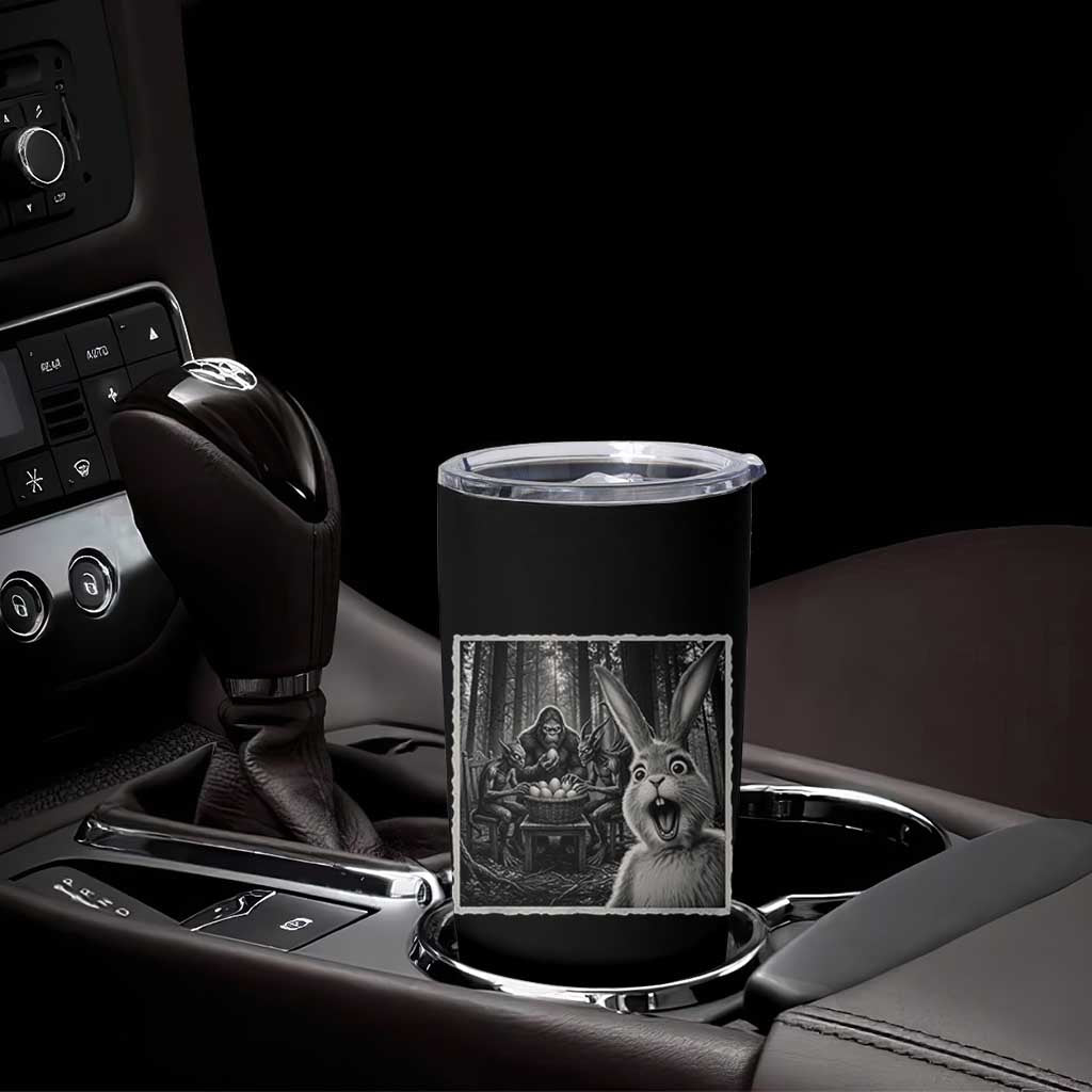 Funny Easter Bunny Selfie Tumbler Cup Bigfoot Jersey Devil Chupacabra Egg Hunt