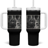 Funny Easter Bunny Selfie Tumbler With Handle Bigfoot Jersey Devil Chupacabra Egg Hunt