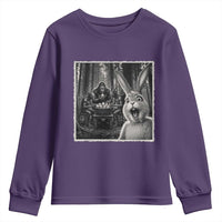 Funny Easter Bunny Selfie Youth Sweatshirt Bigfoot Jersey Devil Chupacabra Egg Hunt