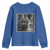 Funny Easter Bunny Selfie Youth Sweatshirt Bigfoot Jersey Devil Chupacabra Egg Hunt