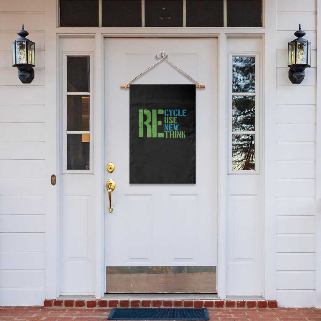 Recycle Reuse Renew Rethink Garden Flag Earth Day
