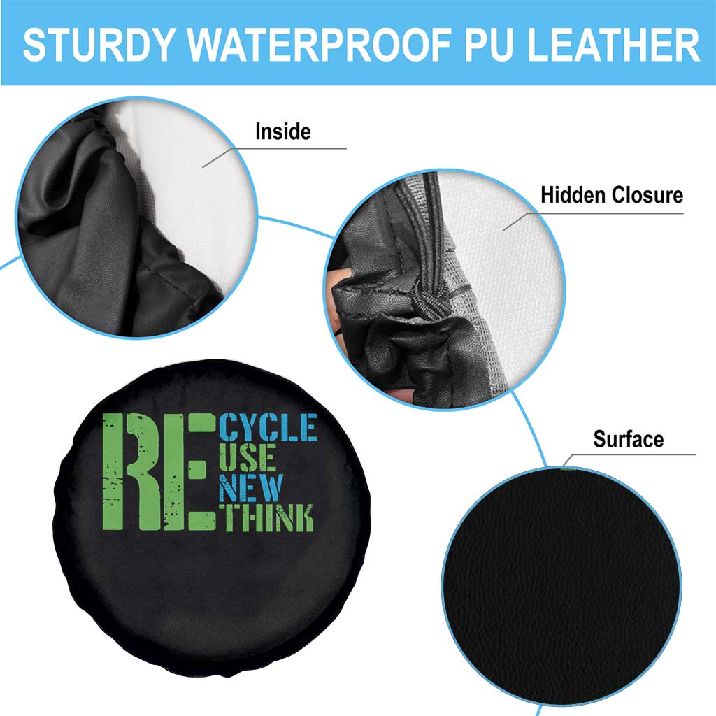 Recycle Reuse Renew Rethink Spare Tire Cover Earth Day