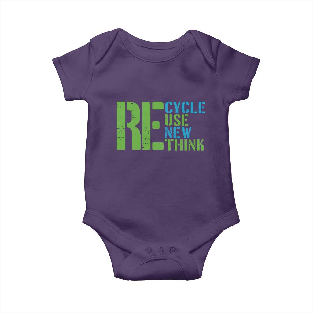Recycle Reuse Renew Rethink Baby Onesie Earth Day