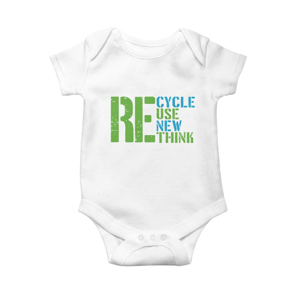 Recycle Reuse Renew Rethink Baby Onesie Earth Day