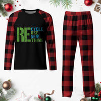 Recycle Reuse Renew Rethink Plaid Pajama Set Earth Day