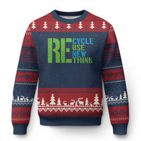 Recycle Reuse Renew Rethink Ugly Christmas Sweater Earth Day