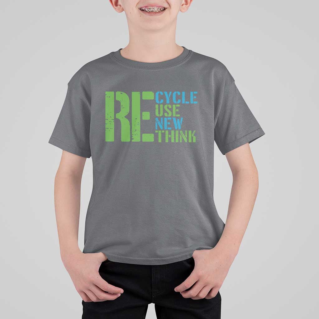 Recycle Reuse Renew Rethink T Shirt For Kid Earth Day