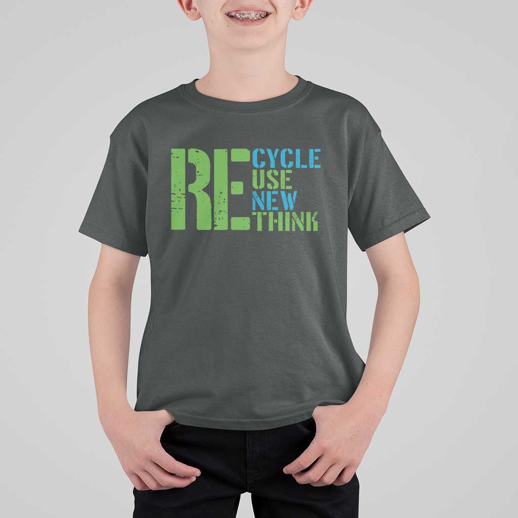 Recycle Reuse Renew Rethink T Shirt For Kid Earth Day