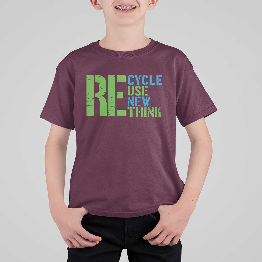 Recycle Reuse Renew Rethink T Shirt For Kid Earth Day