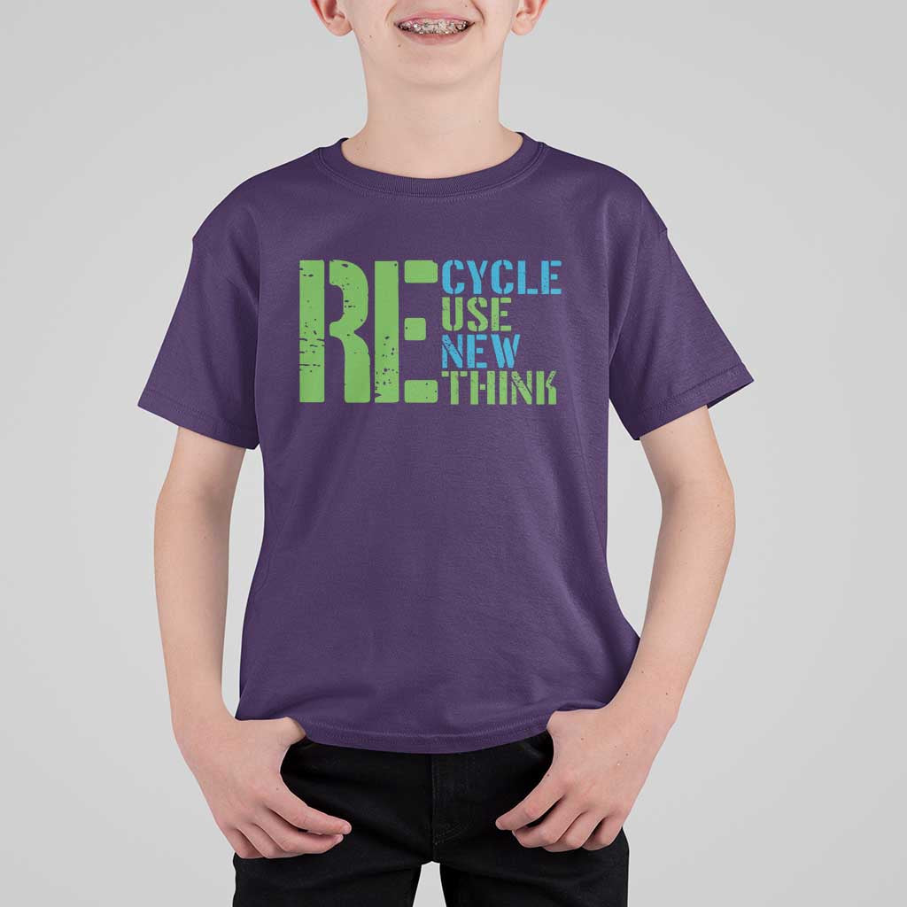 Recycle Reuse Renew Rethink T Shirt For Kid Earth Day