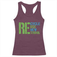 Recycle Reuse Renew Rethink Racerback Tank Top Earth Day