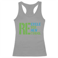 Recycle Reuse Renew Rethink Racerback Tank Top Earth Day
