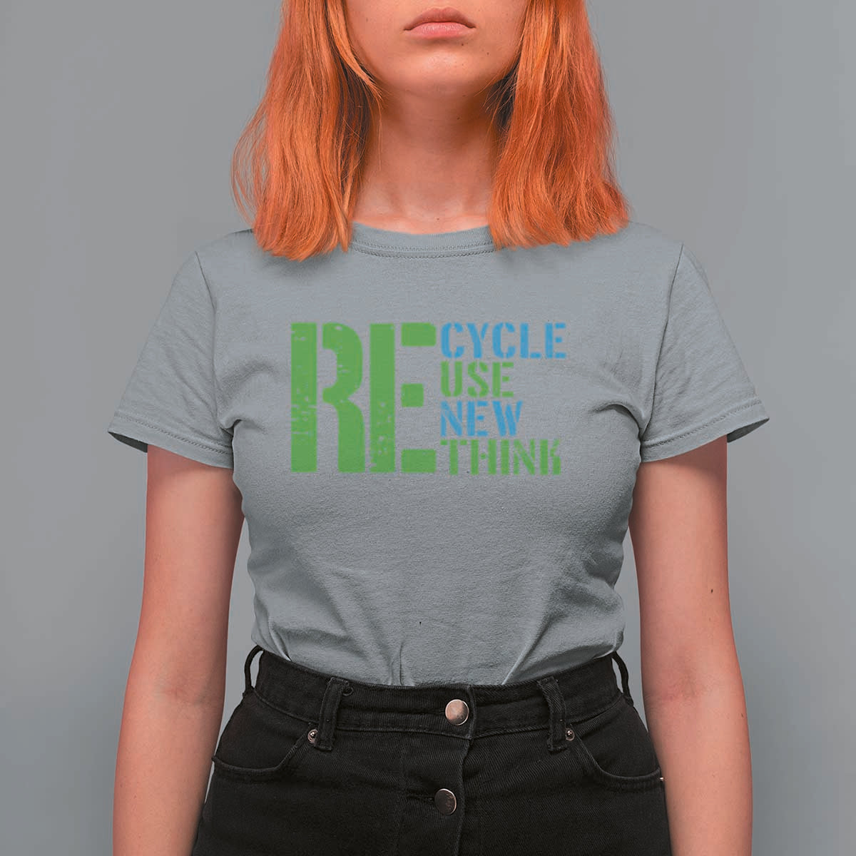 Recycle Reuse Renew Rethink T Shirt For Women Earth Day