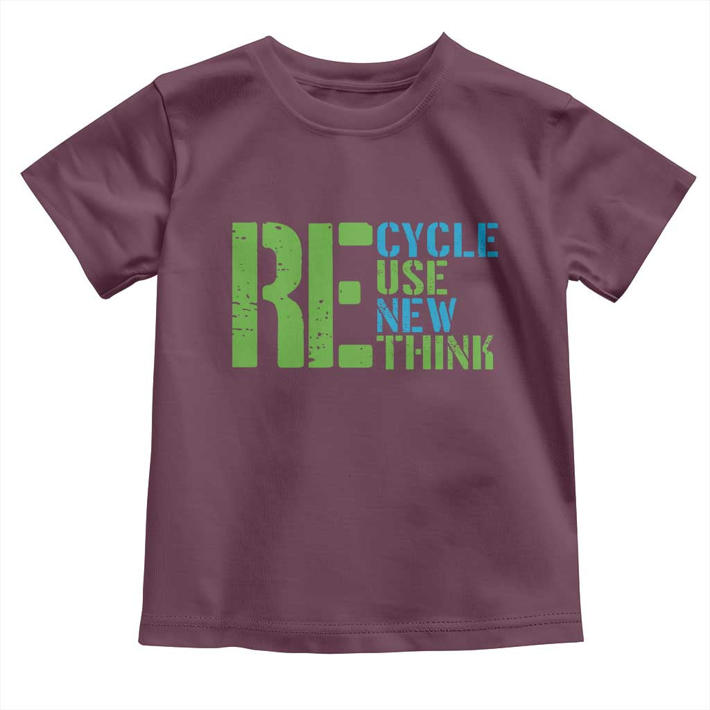Recycle Reuse Renew Rethink Toddler T Shirt Earth Day