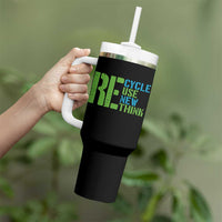 Recycle Reuse Renew Rethink Tumbler With Handle Earth Day