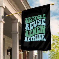 Recycle Reuse Renew Rethink Garden Flag Eco Friendly Earth Day