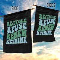 Recycle Reuse Renew Rethink Garden Flag Eco Friendly Earth Day