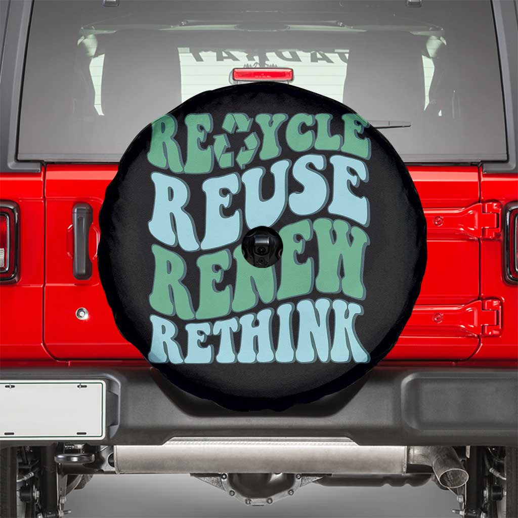 Recycle Reuse Renew Rethink Spare Tire Cover Eco Friendly Earth Day