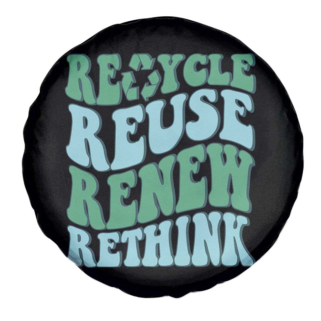 Recycle Reuse Renew Rethink Spare Tire Cover Eco Friendly Earth Day