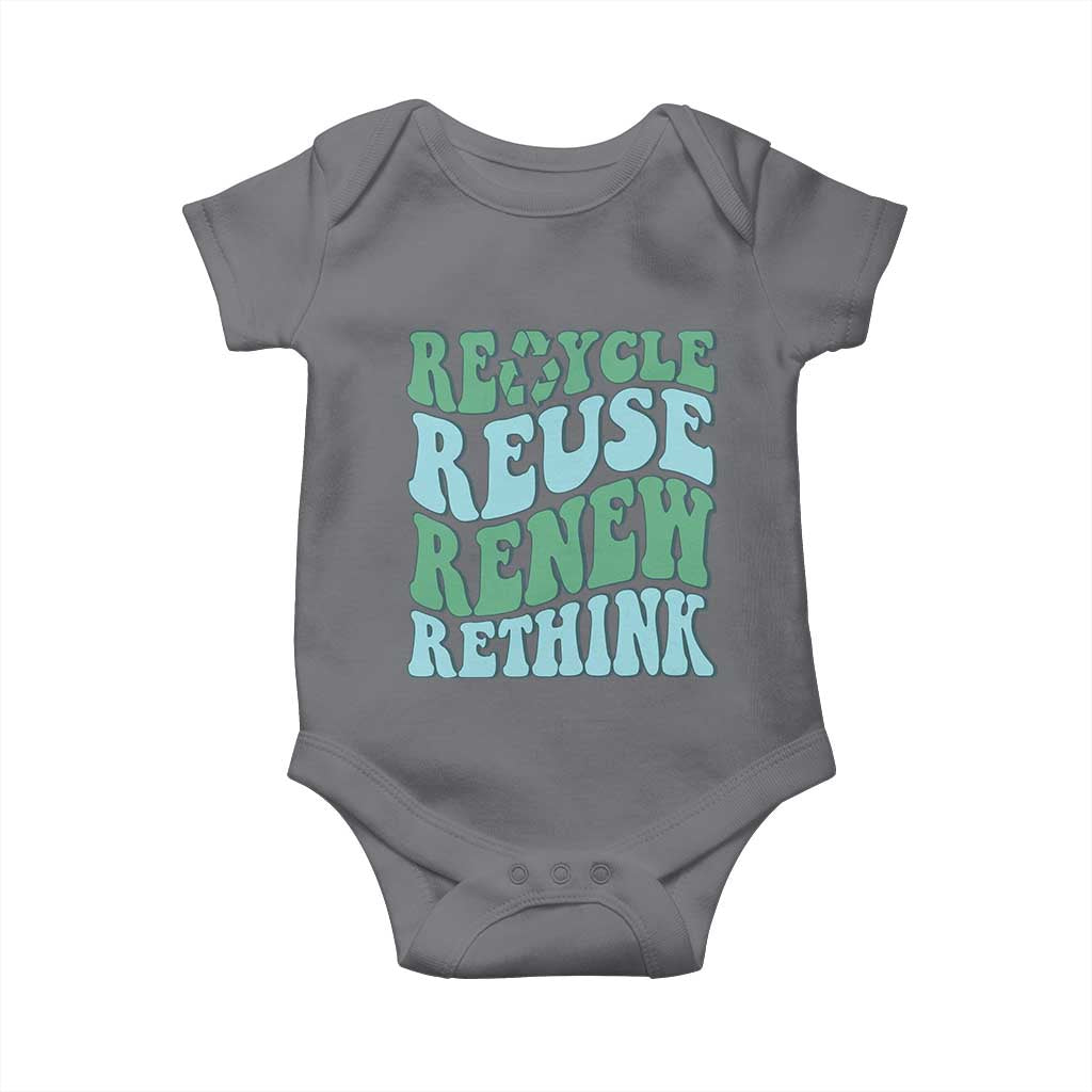 Recycle Reuse Renew Rethink Baby Onesie Eco Friendly Earth Day