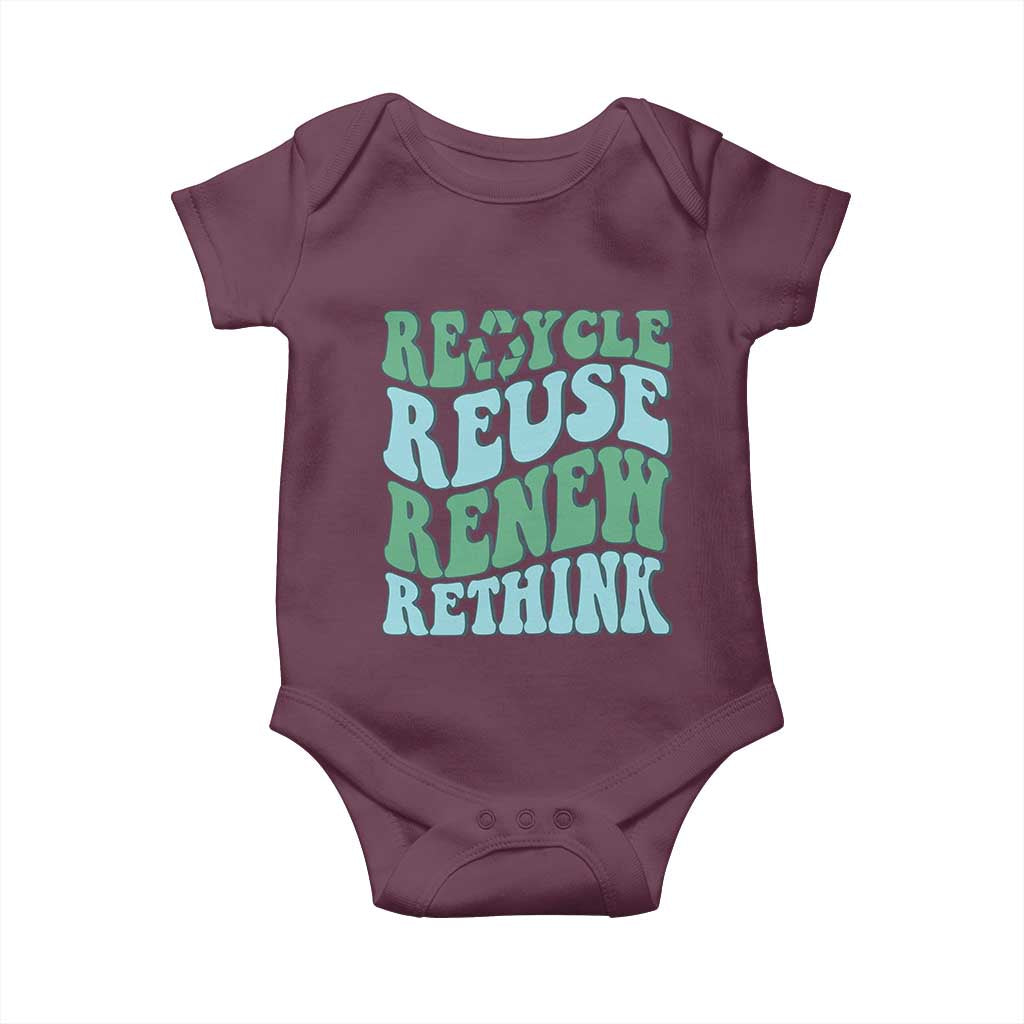 Recycle Reuse Renew Rethink Baby Onesie Eco Friendly Earth Day