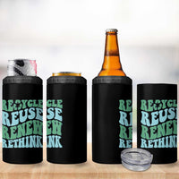 Recycle Reuse Renew Rethink 4 in 1 Can Cooler Tumbler Eco Friendly Earth Day