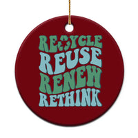 Recycle Reuse Renew Rethink Ceramic Ornament Eco Friendly Earth Day