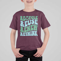 Recycle Reuse Renew Rethink T Shirt For Kid Eco Friendly Earth Day