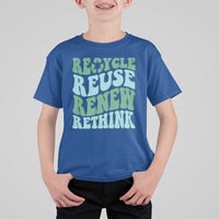 Recycle Reuse Renew Rethink T Shirt For Kid Eco Friendly Earth Day
