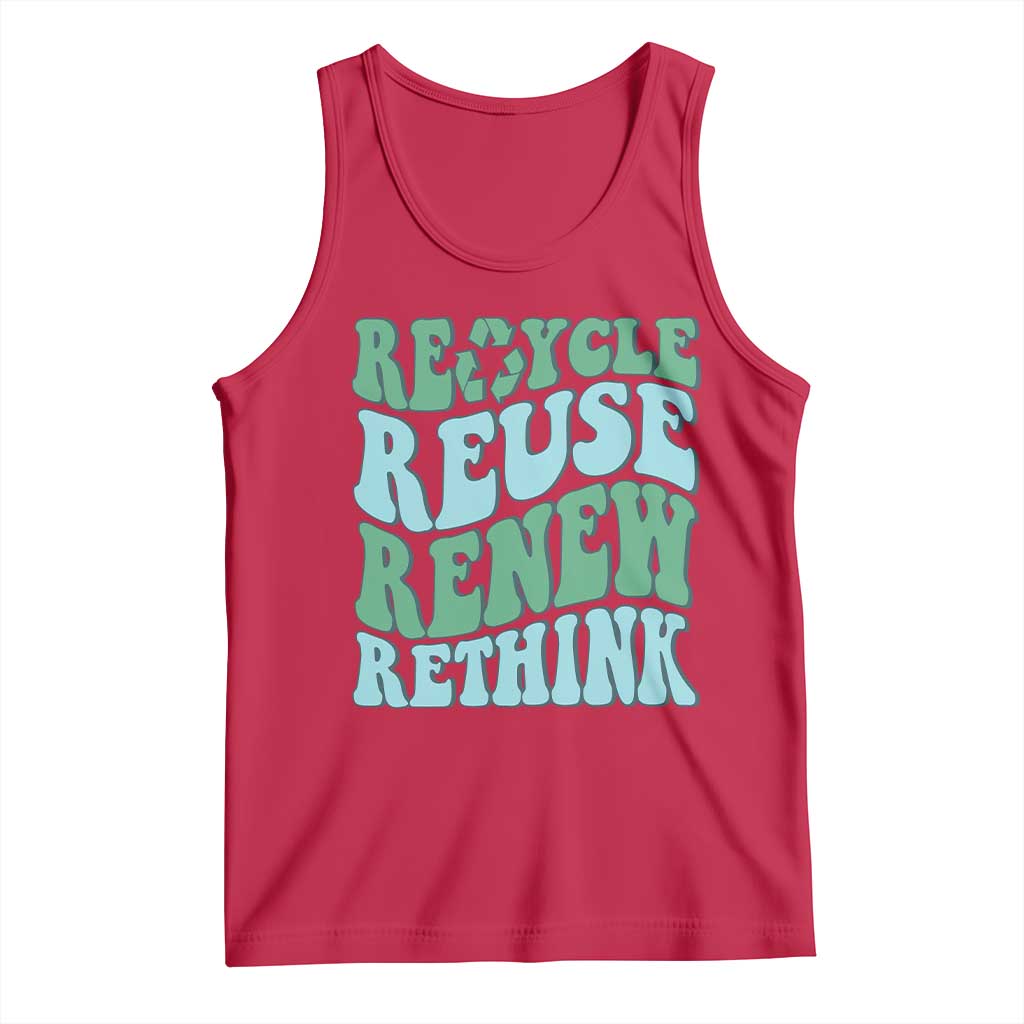 Recycle Reuse Renew Rethink Tank Top Eco Friendly Earth Day