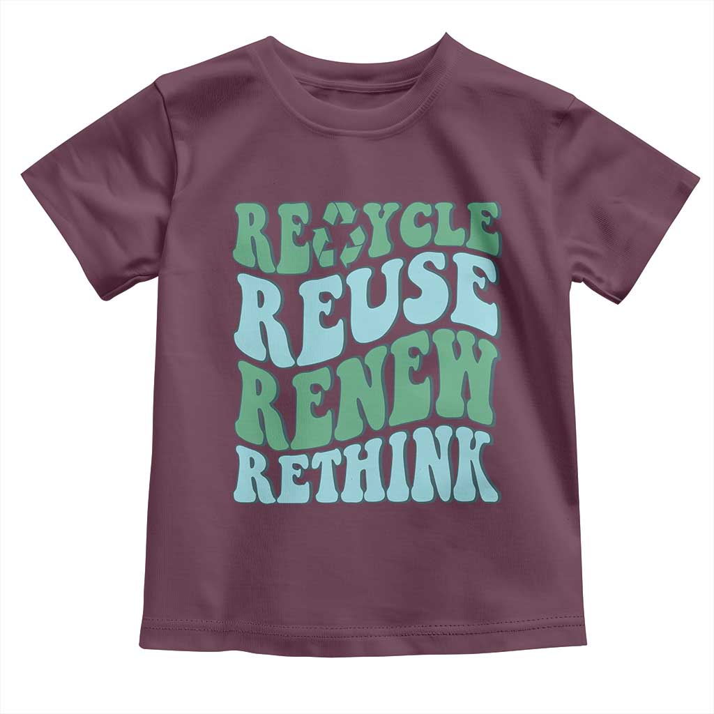 Recycle Reuse Renew Rethink Toddler T Shirt Eco Friendly Earth Day