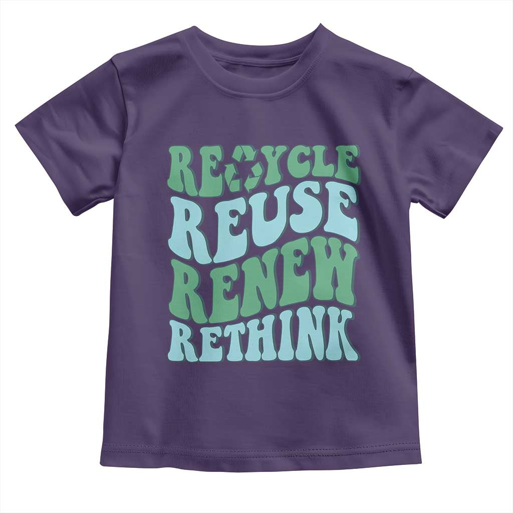 Recycle Reuse Renew Rethink Toddler T Shirt Eco Friendly Earth Day