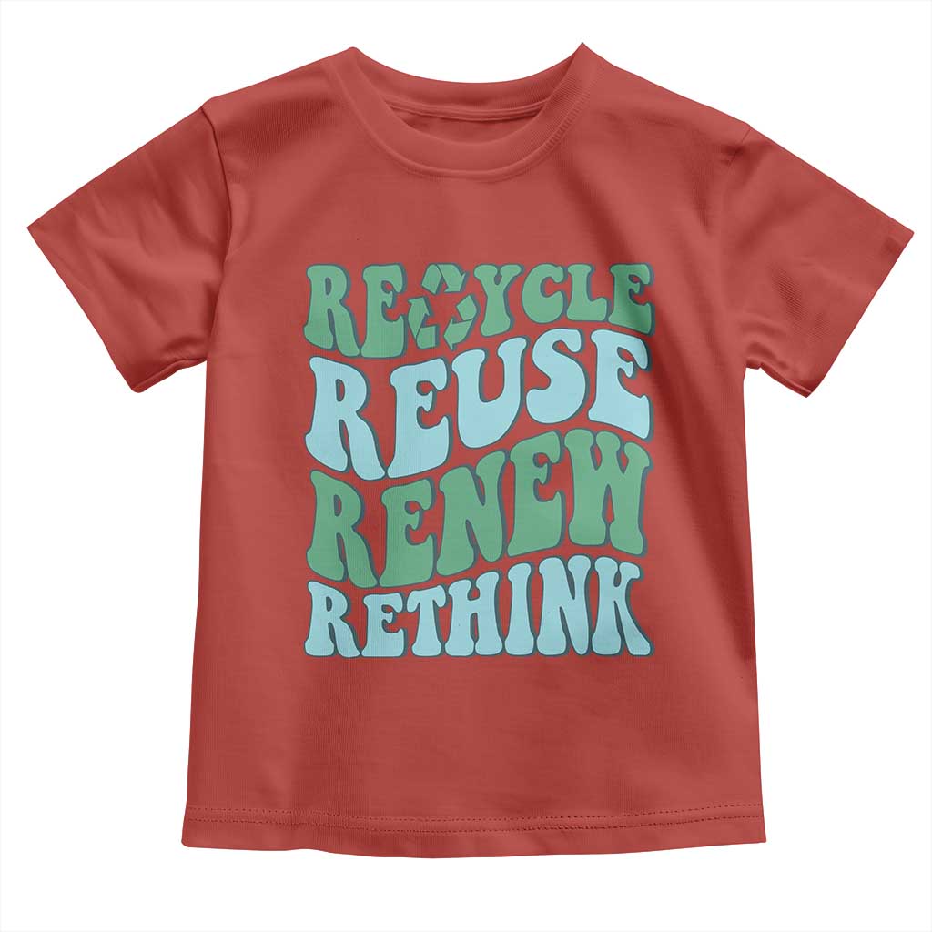 Recycle Reuse Renew Rethink Toddler T Shirt Eco Friendly Earth Day