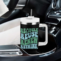 Recycle Reuse Renew Rethink Tumbler With Handle Eco Friendly Earth Day