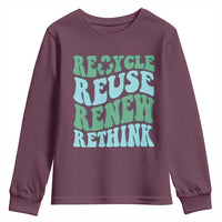 Recycle Reuse Renew Rethink Youth Sweatshirt Eco Friendly Earth Day