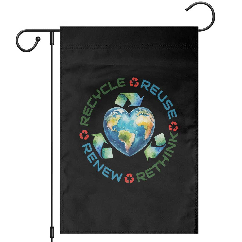 Recycle Reuse Renew Rethink Garden Flag Zero Waste Life