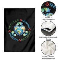 Recycle Reuse Renew Rethink Garden Flag Zero Waste Life