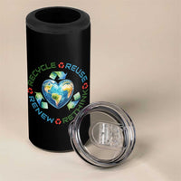 Recycle Reuse Renew Rethink 4 in 1 Can Cooler Tumbler Zero Waste Life