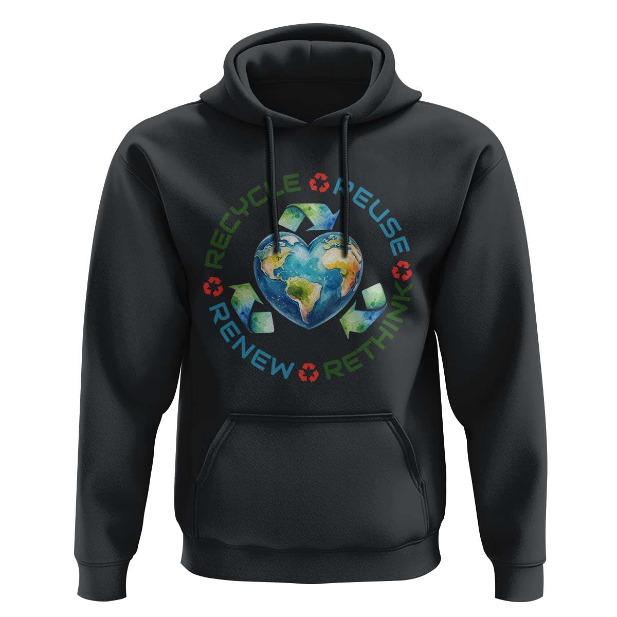 Recycle Reuse Renew Rethink Hoodie Zero Waste Life