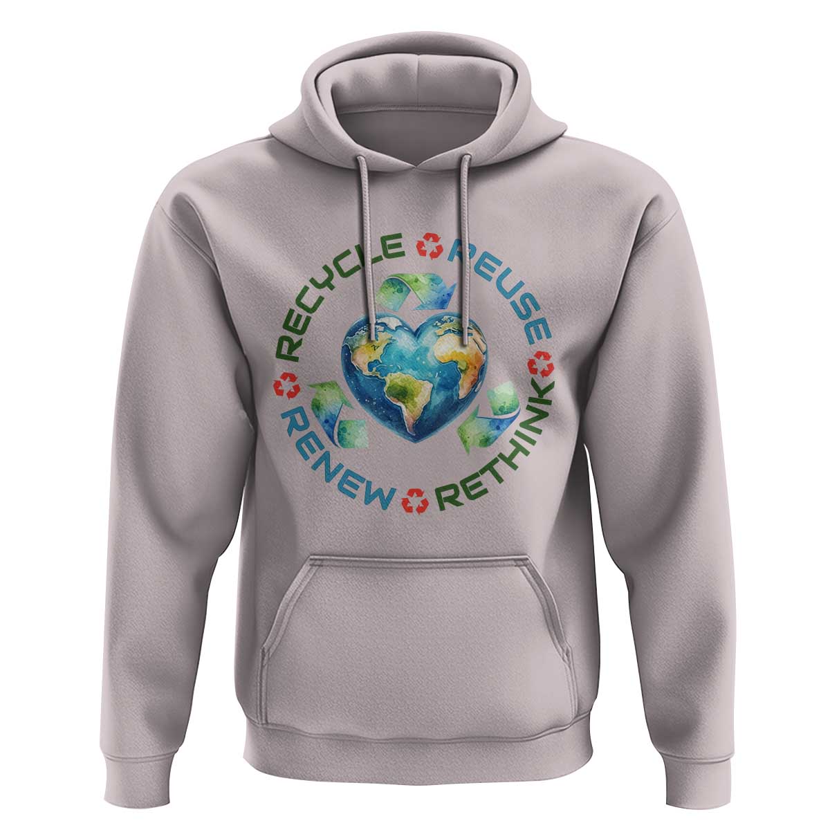 Recycle Reuse Renew Rethink Hoodie Zero Waste Life