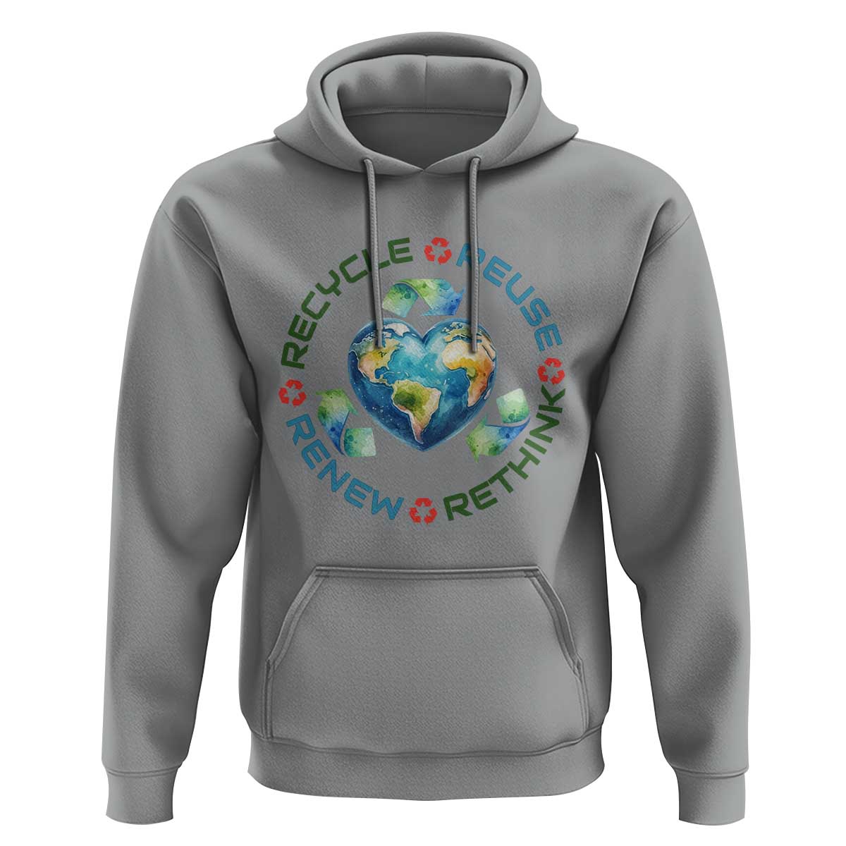 Recycle Reuse Renew Rethink Hoodie Zero Waste Life