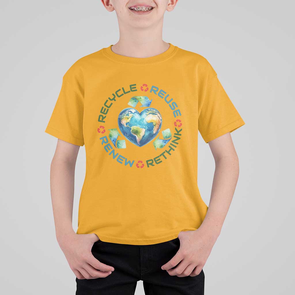 Recycle Reuse Renew Rethink T Shirt For Kid Zero Waste Life