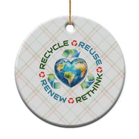 Recycle Reuse Renew Rethink Ceramic Ornament Zero Waste Life