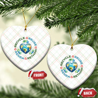 Recycle Reuse Renew Rethink Ceramic Ornament Zero Waste Life