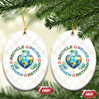 Recycle Reuse Renew Rethink Ceramic Ornament Zero Waste Life