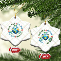 Recycle Reuse Renew Rethink Ceramic Ornament Zero Waste Life